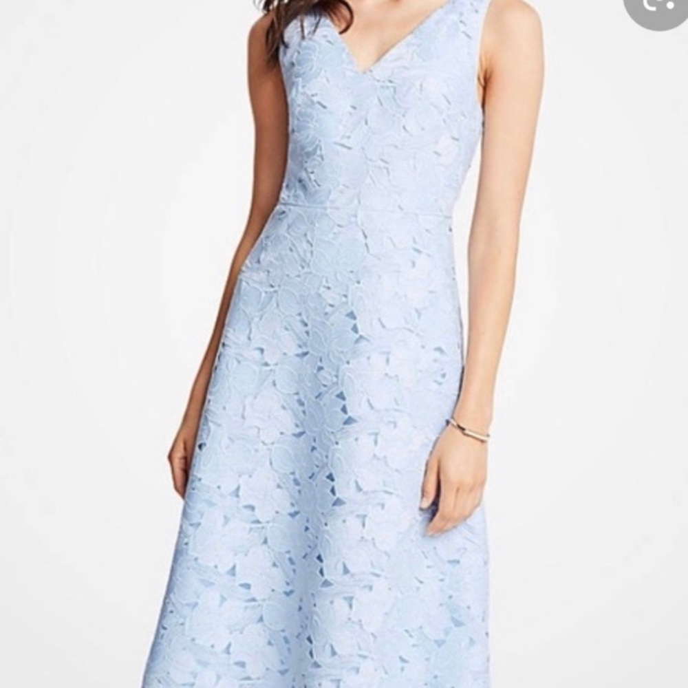 Ann Taylor light blue midi dress